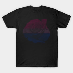 Bi pride ascii rose T-Shirt